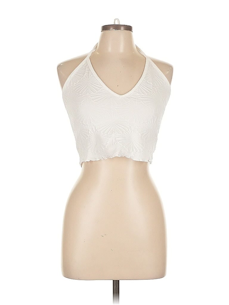 Pre-owned Unbranded Sleeveless Blouse In White