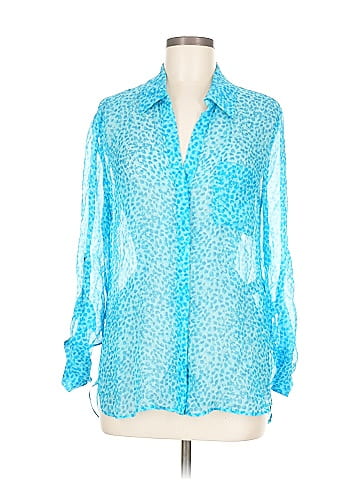 Diane von Furstenberg Long Sleeve Silk Top (view 1)