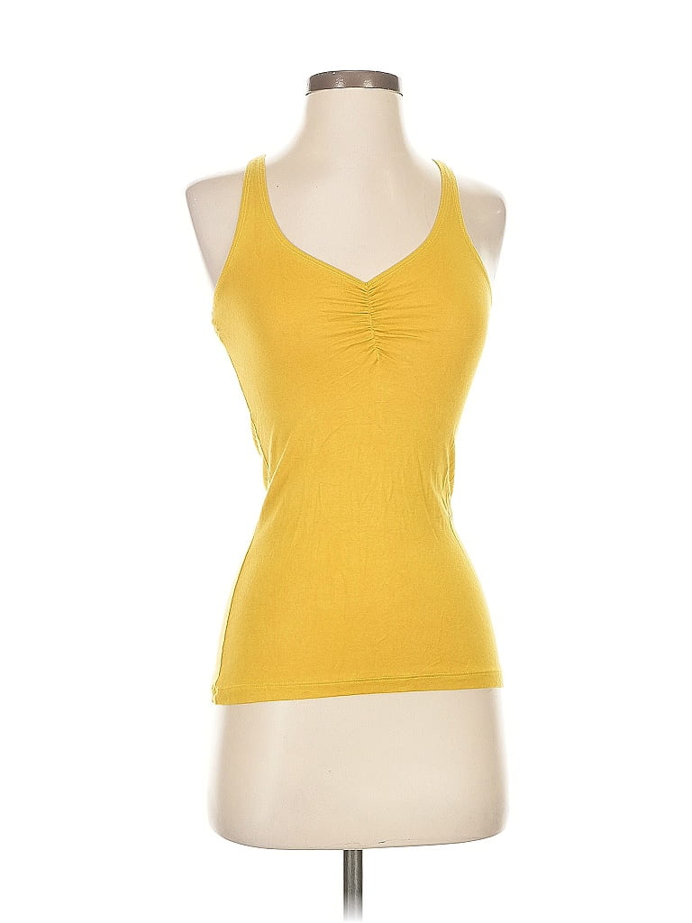Pre-owned Assorted Brands Tank Top Yellow Halter Neckline Tops
