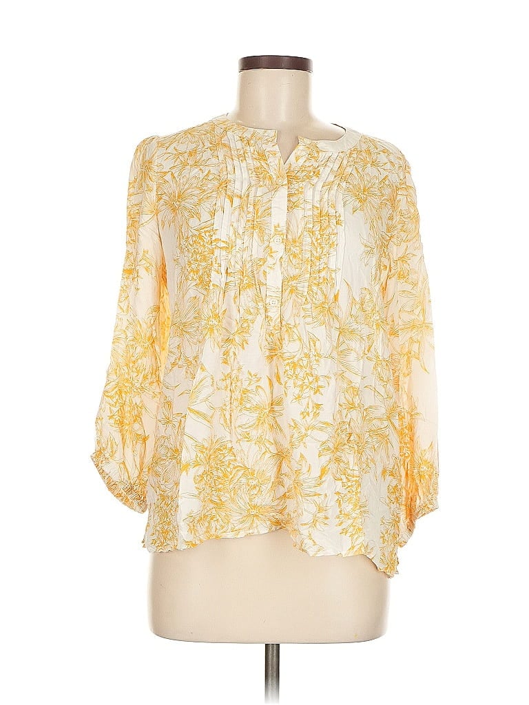 GAP Pre-owned 3/4 Sleeve Blouse In Yellow