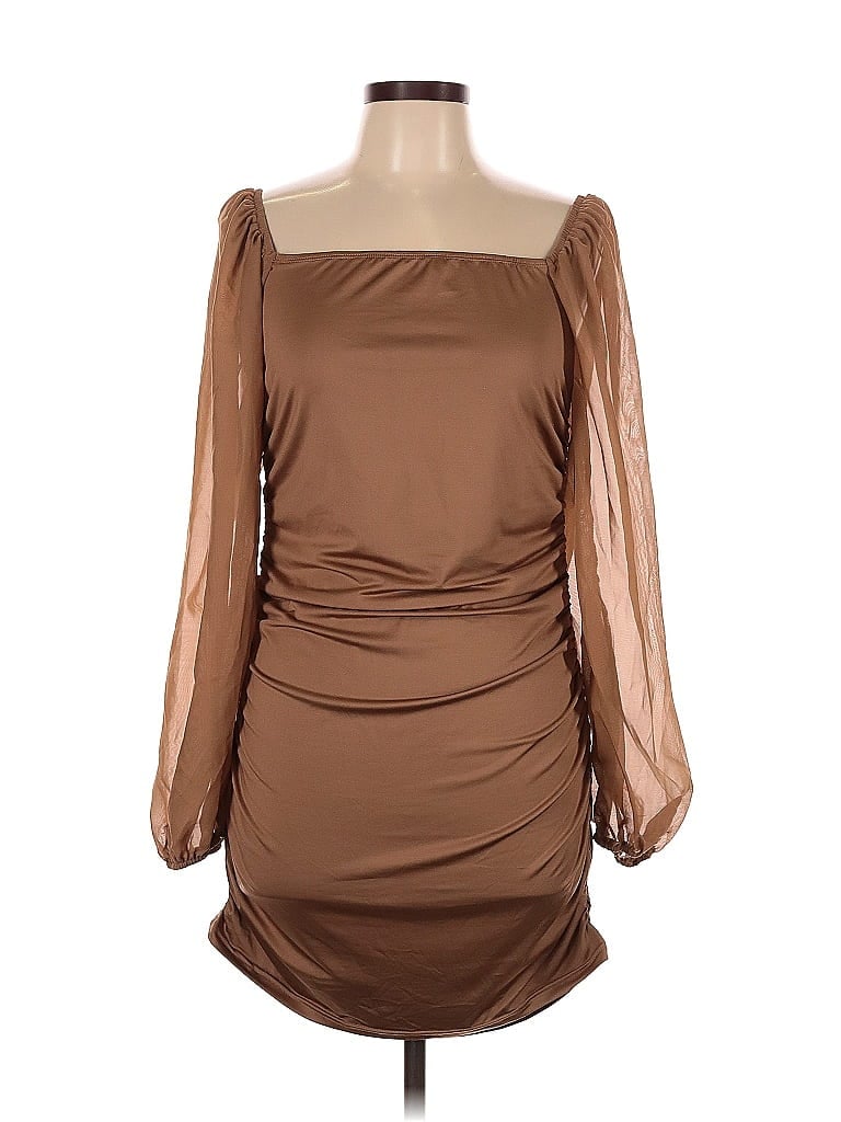 Pre-owned Unbranded Cocktail Dress In Brown