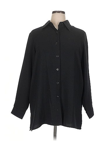 New York & Company 3/4 Sleeve Button-Down Shirt (view 1)