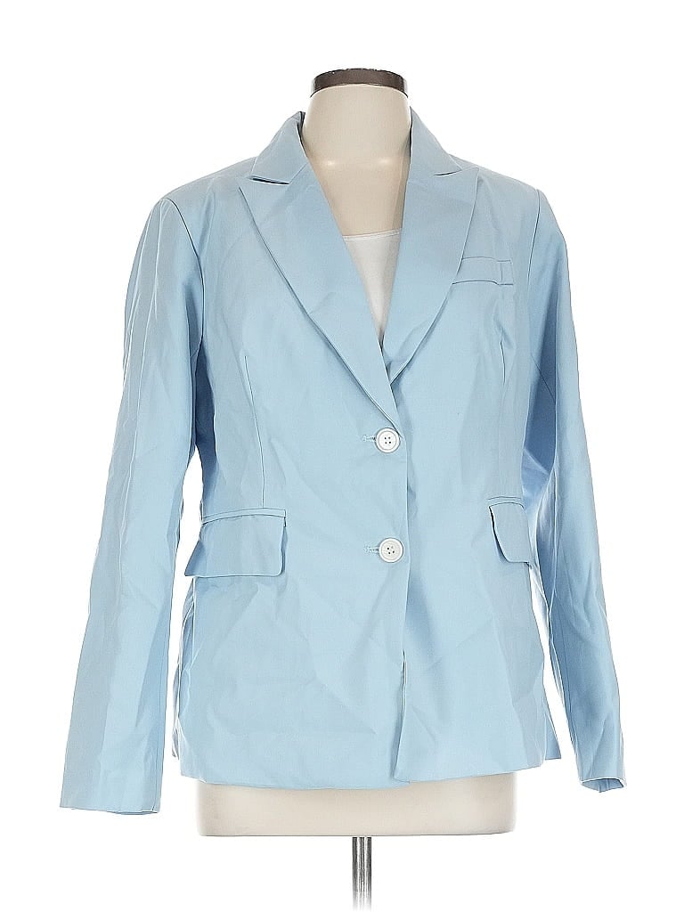 Pre-owned Assorted Brands Blazer Jacket In Blue