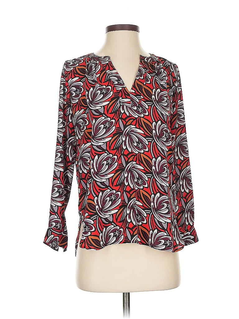 Pre-owned Ann Taylor Loft 3/4 Sleeve T-shirt In Red