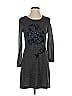 IISLI Graphic Gray Casual Dress Size S - photo 1