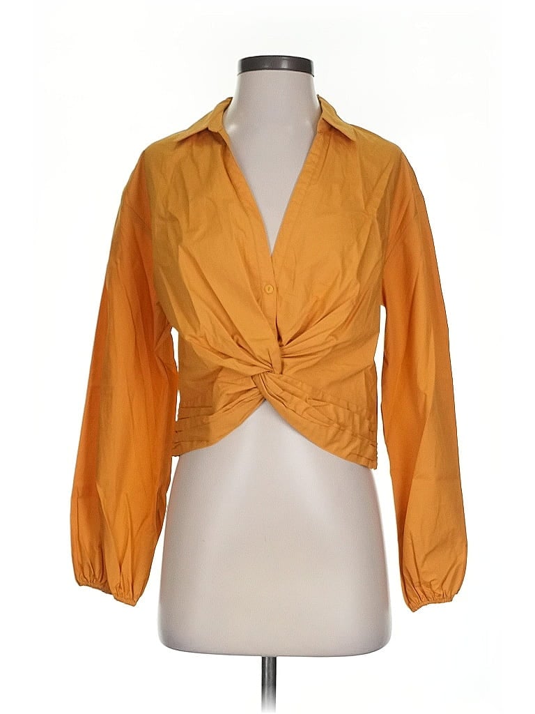 Pre-owned Sunday In Brooklyn 3/4 Sleeve Blouse In Orange