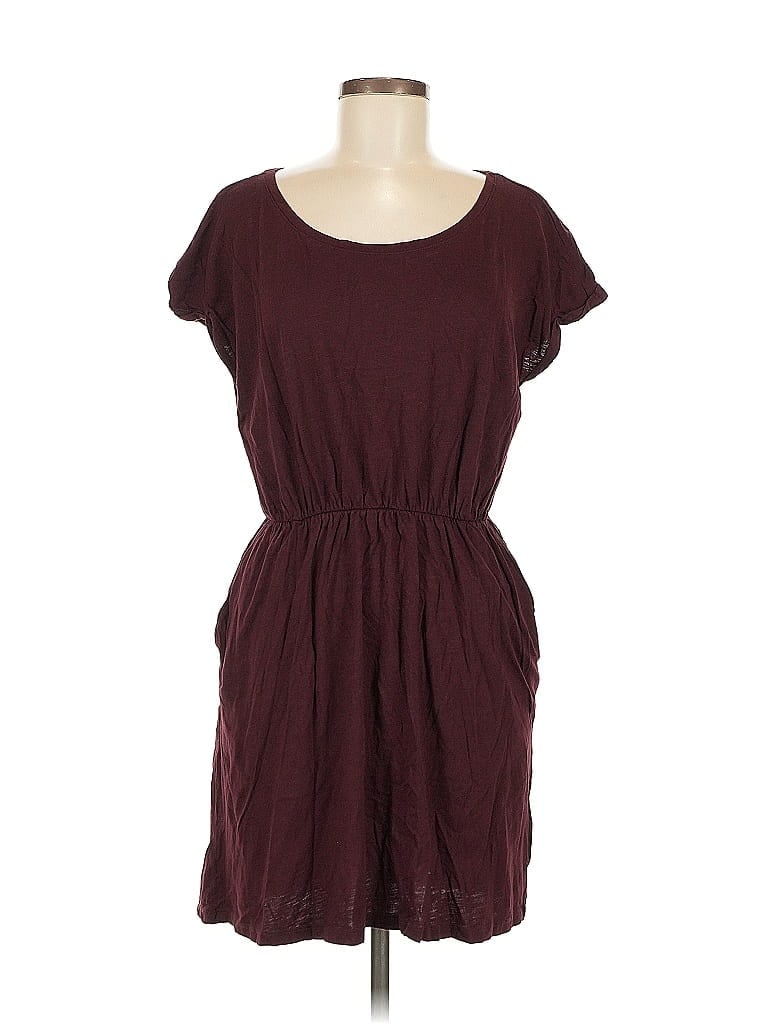 Pre-owned H&m Casual Dress In Burgundy