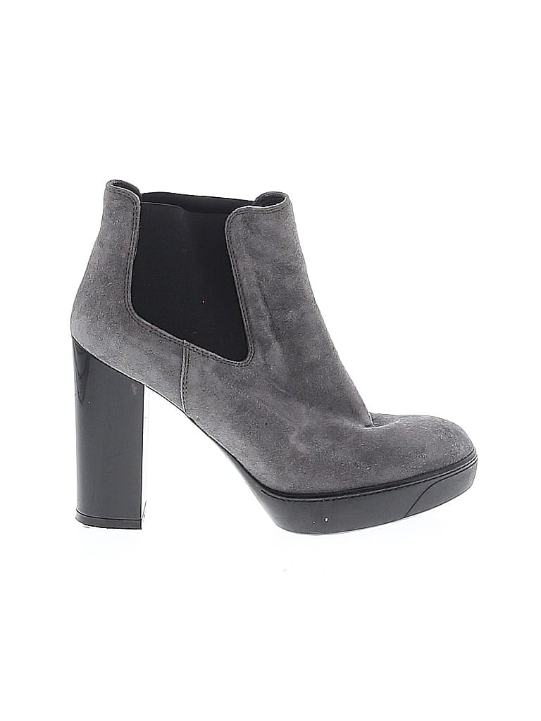 Pre-owned Hogan Ankle Boots In Gray