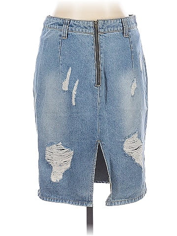Fashion Nova Denim Skirt (view 2)