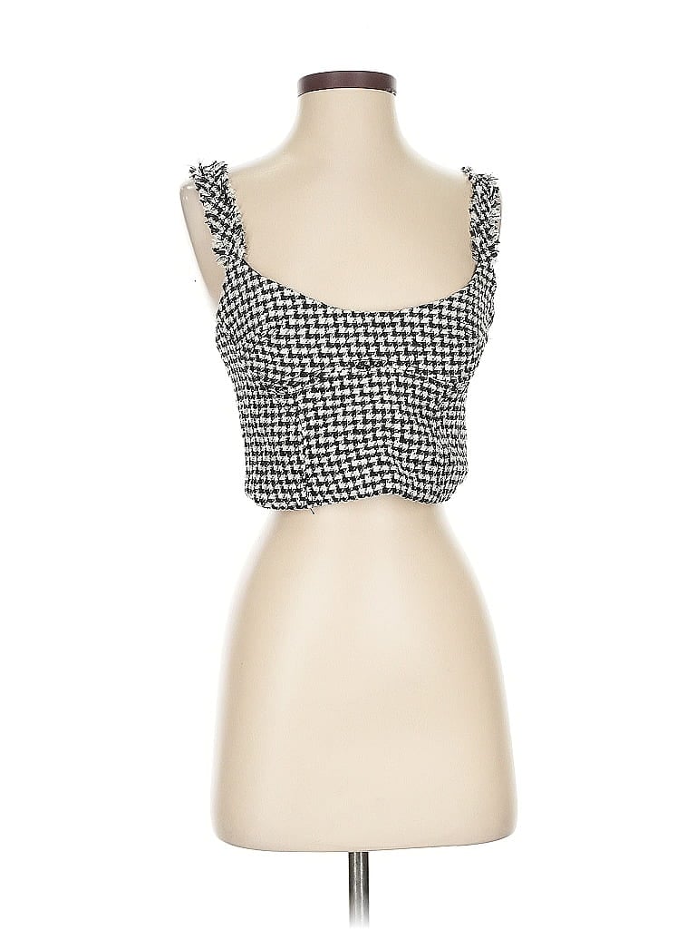 Click to view more detailed imagery on our partner's website Pre-owned Zara Sleeveless Top Black Square Neckline Tops