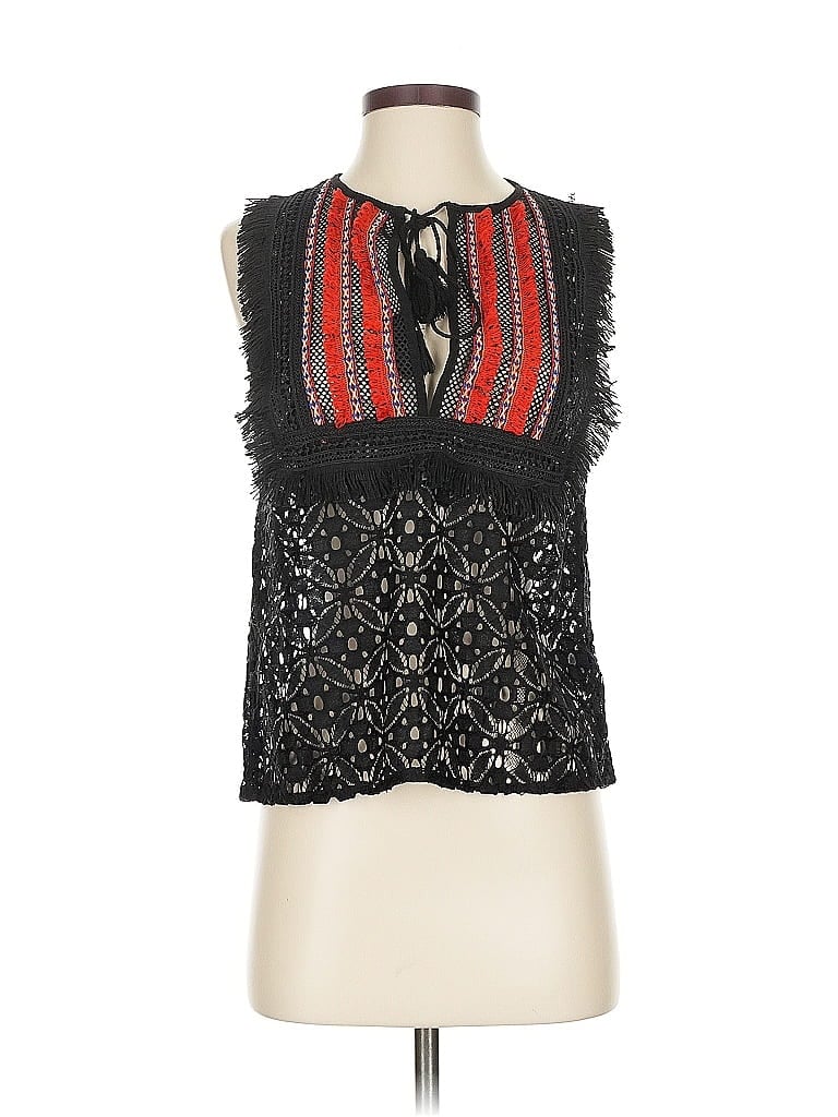 Pre-owned Endless Rose Sleeveless Blouse In Black