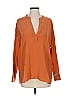 Vince. 100% Silk Orange Long Sleeve Silk Top Size XS - photo 1