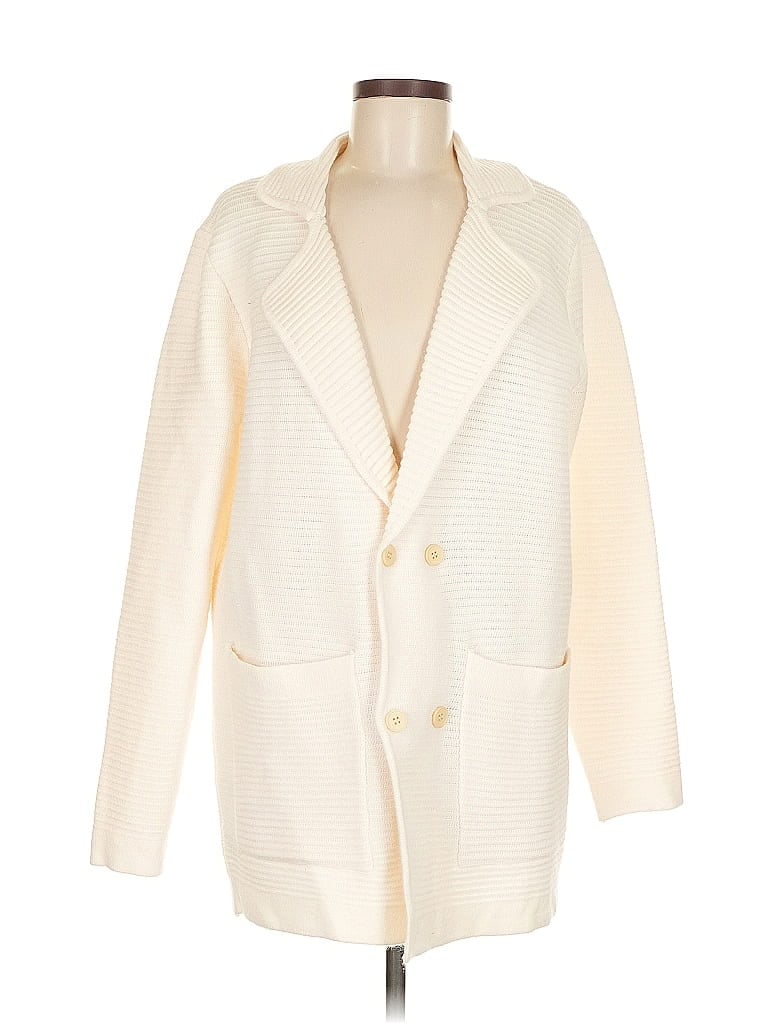 Pre-owned Unbranded Cardigan Sweater In White