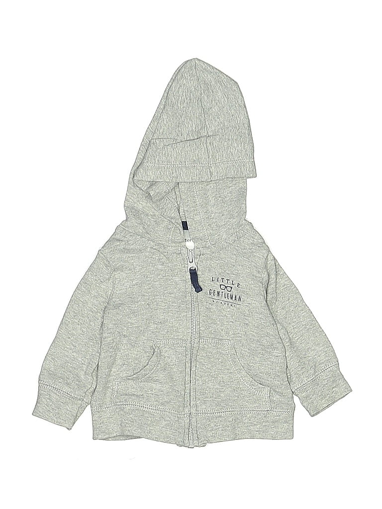 Pre-owned Carter's Babies' Zip Up Hoodie In Gray