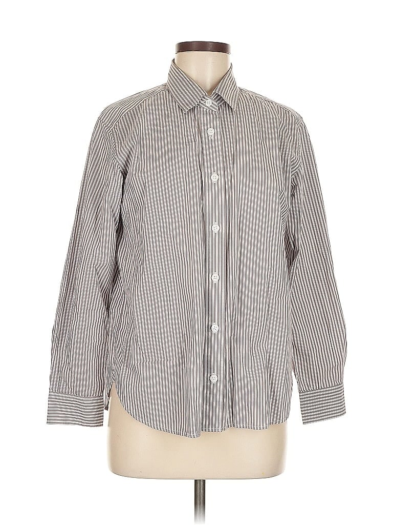 Pre-owned Unbranded Long Sleeve Button Down Shirt In Gray
