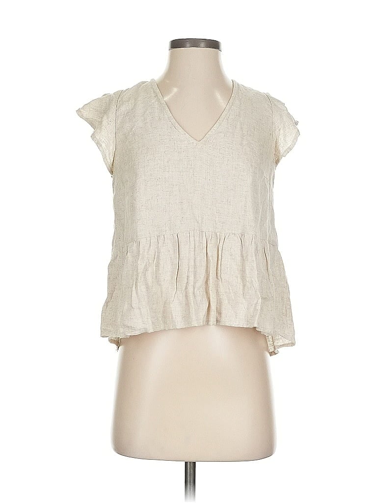ABERCROMBIE & FITCH Pre-owned Short Sleeve Blouse In White