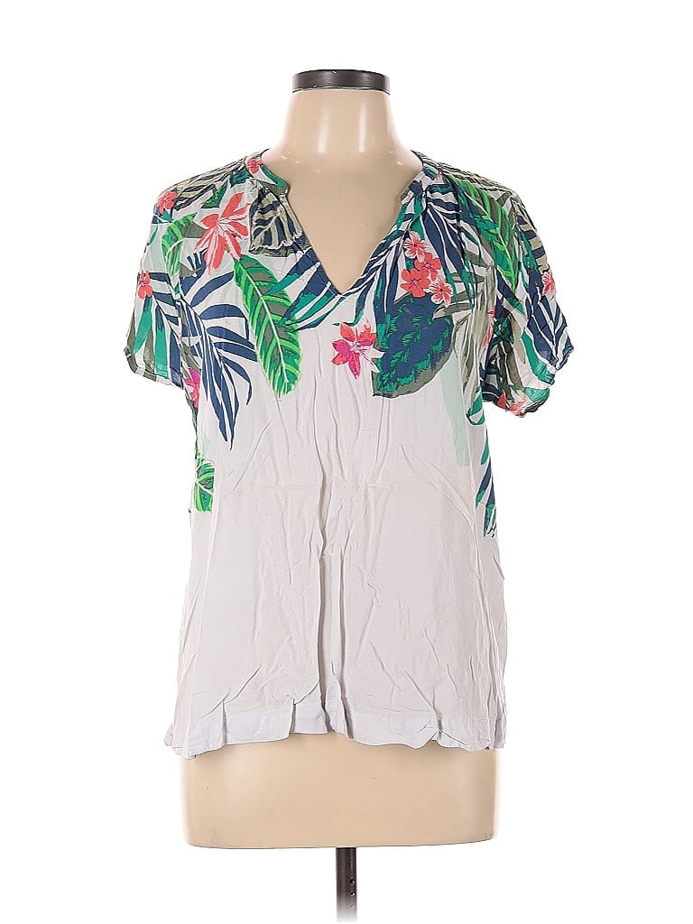 Pre-owned Old Navy Short Sleeve Blouse In Gray