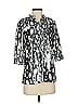 Trina Turk Silver 3/4 Sleeve Silk Top Size P (petite) - photo 1