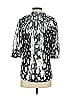 Trina Turk Silver 3/4 Sleeve Silk Top Size P (petite) - photo 2