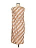 J.Crew Collection 100% Polyester Stripes Tan Casual Dress Size 8 - photo 2