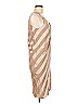 J.Crew Collection 100% Polyester Stripes Tan Casual Dress Size 8 - photo 4