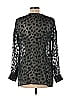 Derek Lam 100% Silk Black Green Long Sleeve Silk Top Size 0 - photo 2