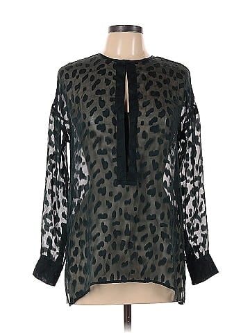 Derek Lam Long Sleeve Silk Top (view 1)