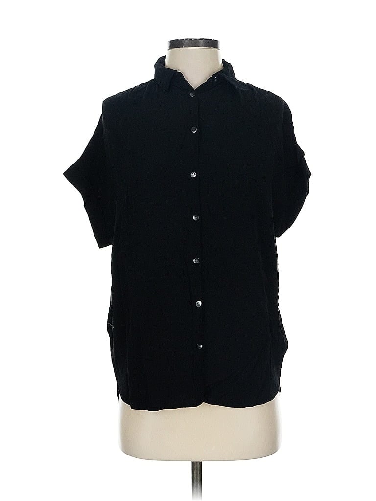 MADEWELL Pre-owned Short Sleeve Blouse In Black