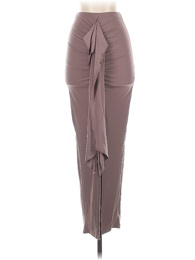 Prettylittlething Formal Skirt In Brown