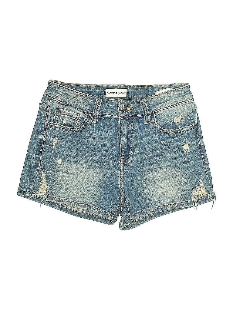Click to view more detailed imagery on our partner's website Pre-owned Studio Blue Denim Shorts In Blue