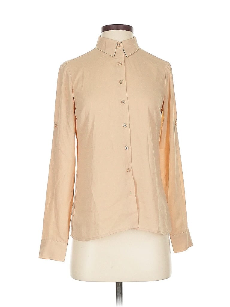 Pre-owned Express Long Sleeve Blouse In Brown