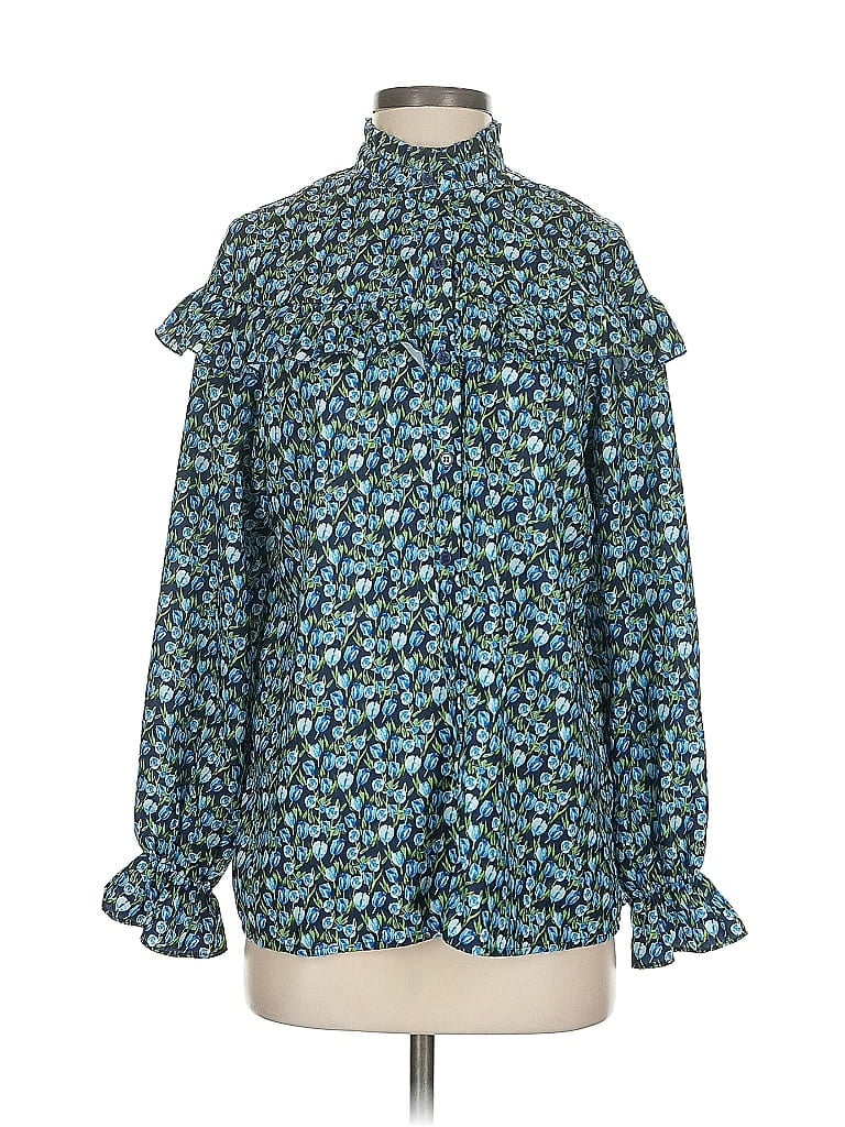 MAZIK Pre-owned Long Sleeve Blouse In Blue