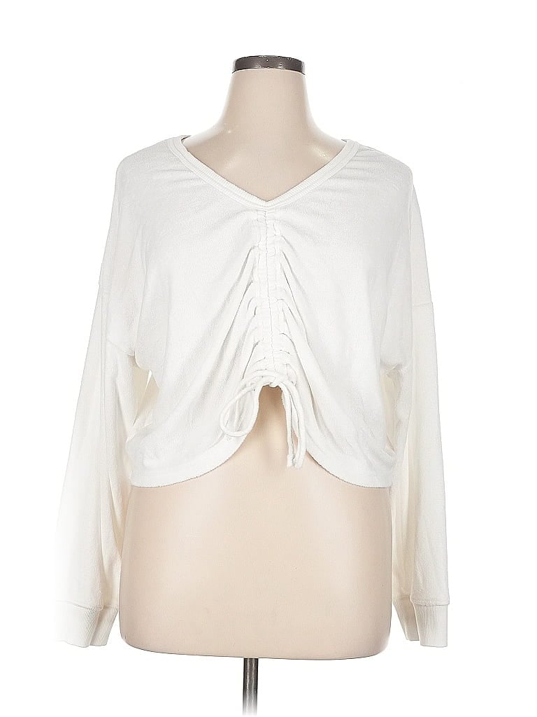 Pre-owned Aerie Cardigan Sweater In White