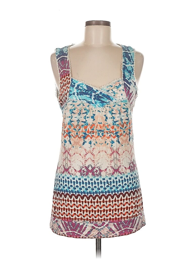 Pre-owned American Rag Cie Sleeveless Top Blue Scoop Neck Tops