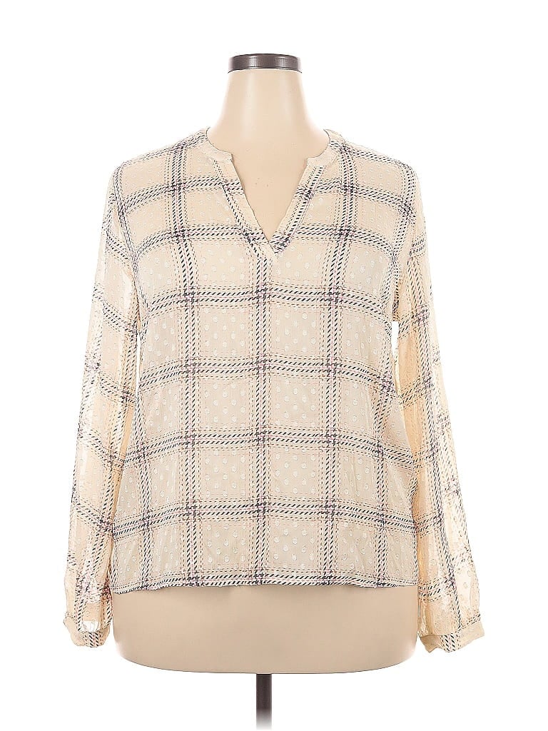 Pre-owned A New Day Long Sleeve Blouse In White