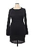 Unbranded Solid Black Casual Dress Size XXL - photo 1