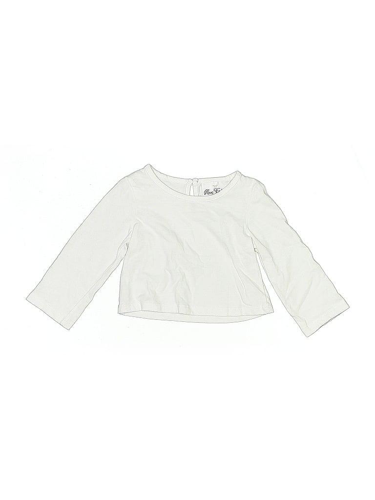 Click to view more detailed imagery on our partner's website Pre-owned Rare Editions Kids' Long Sleeve Top Ivory Boatneck Tops In White