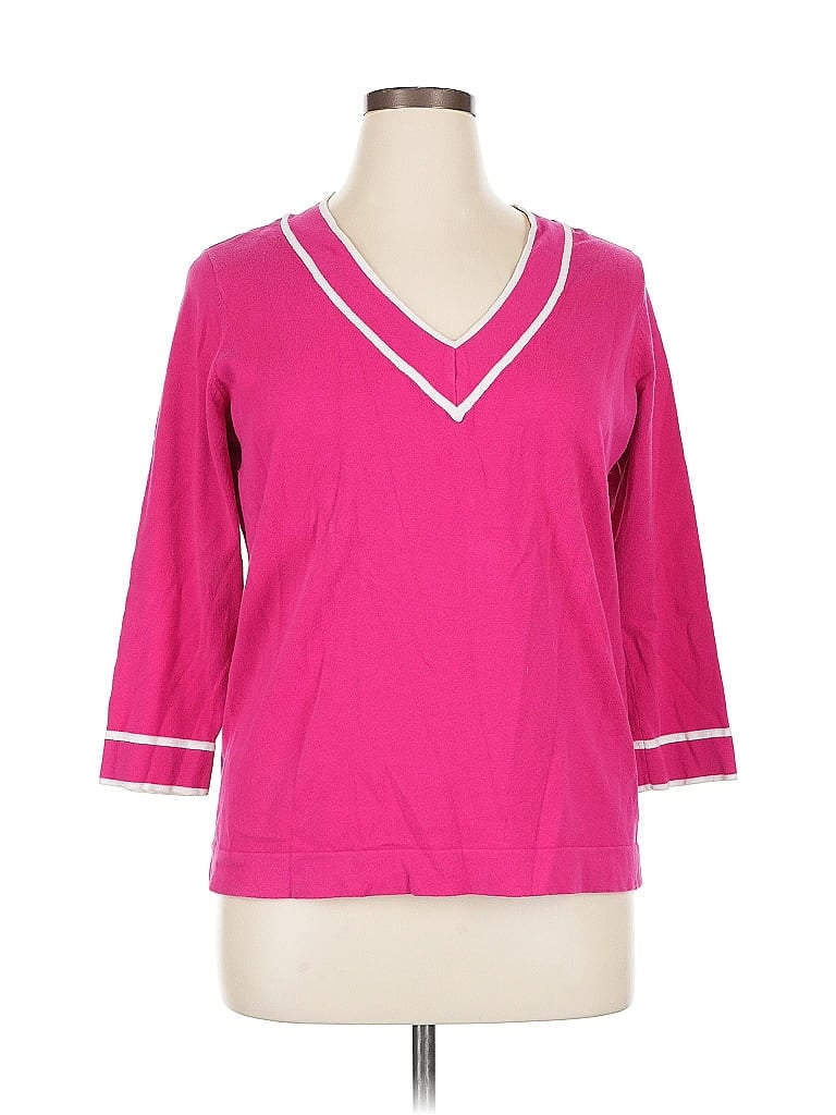 Pre-owned Chaps Pullover Sweater In Pink