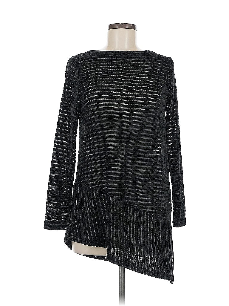 Pre-owned Rxb Long Sleeve Top Black Boatneck Tops