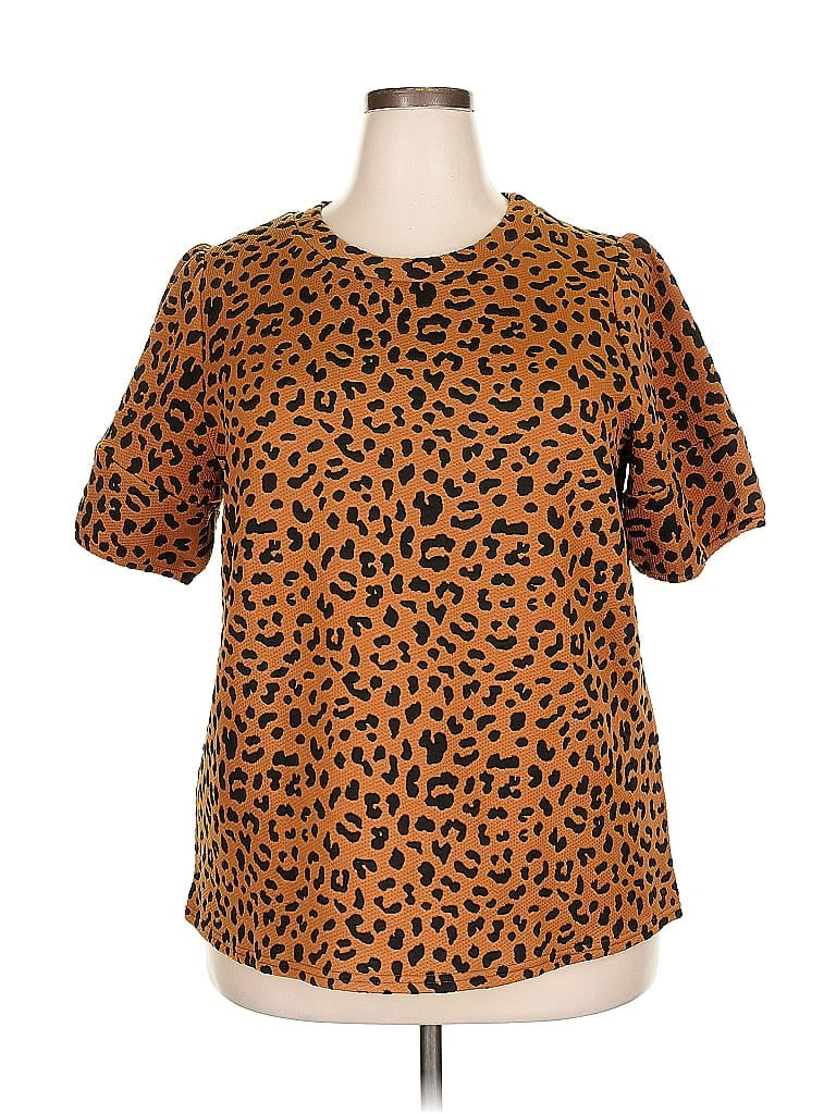 Pre-owned Hailey & Co Short Sleeve T-shirt In Brown