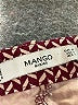 Mango Houndstooth Burgundy Casual Pants Size 8 - photo 3