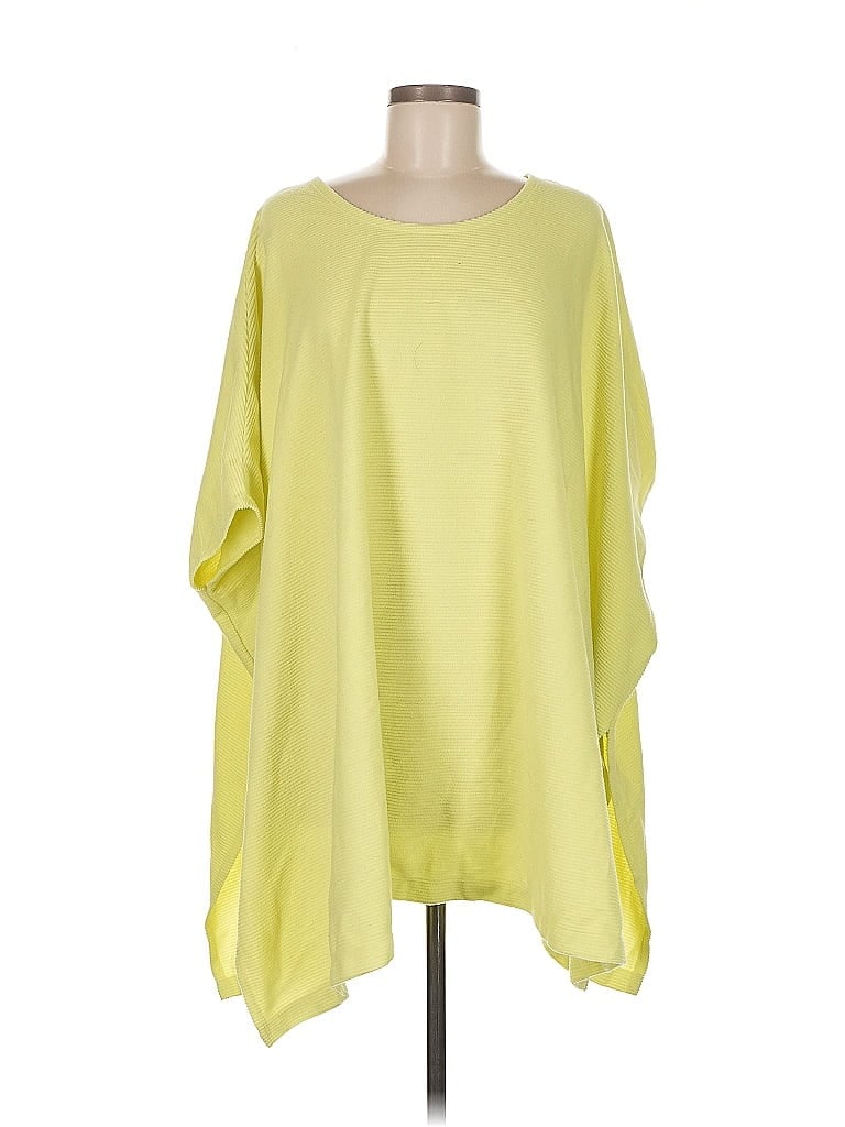 Pre-owned Dudley Stephens 3/4 Sleeve Top Yellow Boatneck Tops