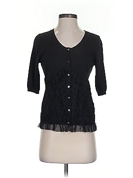 トップス theredthread S lace up cardigan black THEREDTHREAD】S lace up cardigan