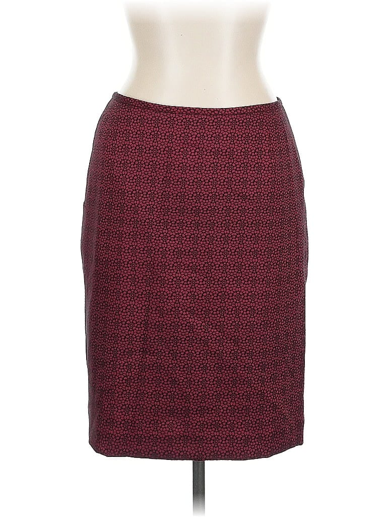 Pre-owned Tahari By Asl Formal Skirt In Burgundy