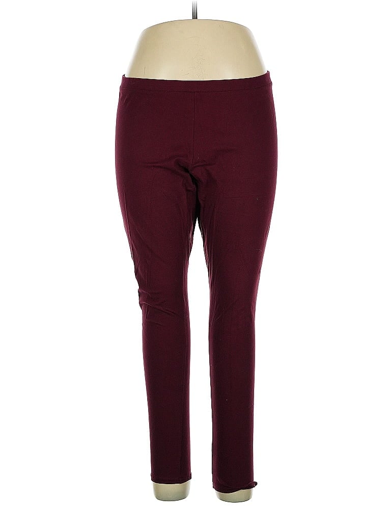 Pre-owned A.n.a. A New Approach Active Pants In Burgundy
