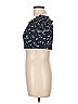 Unbranded 100% Polyester Floral Black Blue Short Sleeve Top Size L - photo 5