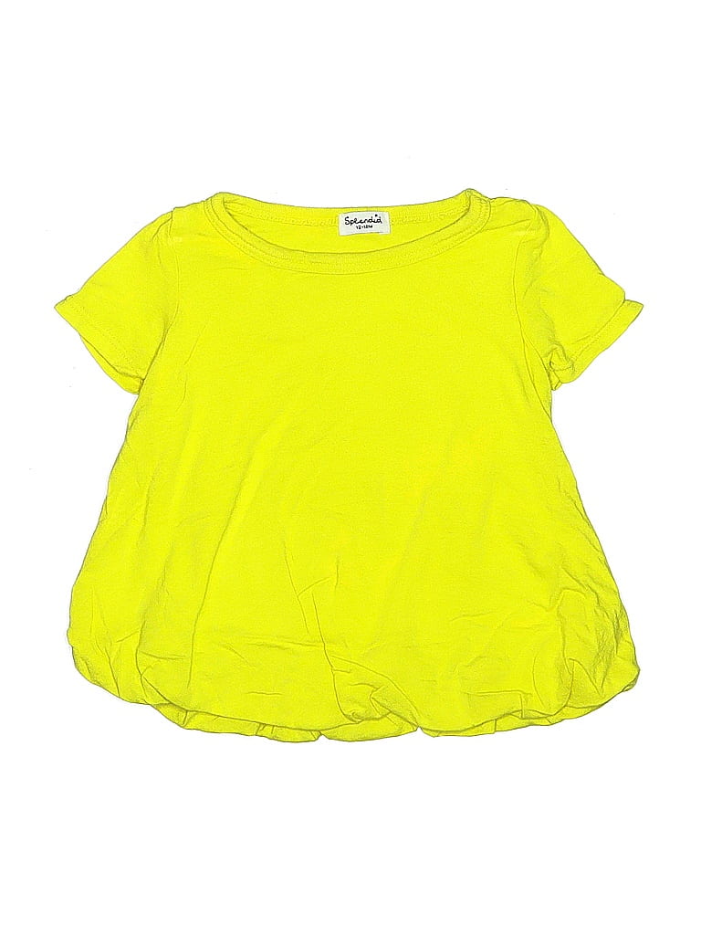 Pre-owned Splendid Kids' Short Sleeve T-shirt In Yellow