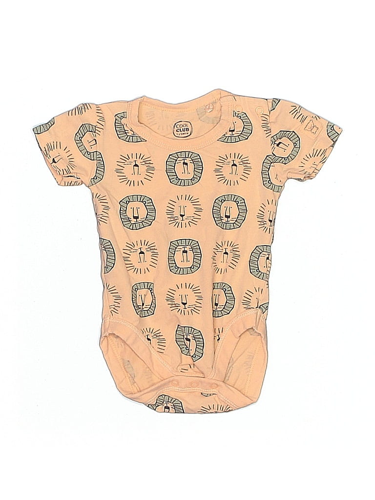 Pre-owned Assorted Brands Kids' Short Sleeve Onesie In Brown