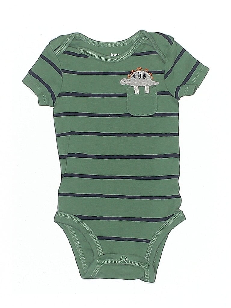 Click to view more detailed imagery on our partner's website Pre-owned Just One You Made By Carter's Babies' Short Sleeve Onesie In Green