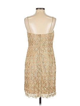 donna morgan gold dress Donna Morgan Puff Sleeve Stretch Crepe Midi Dress – Trendy Twist Boutique